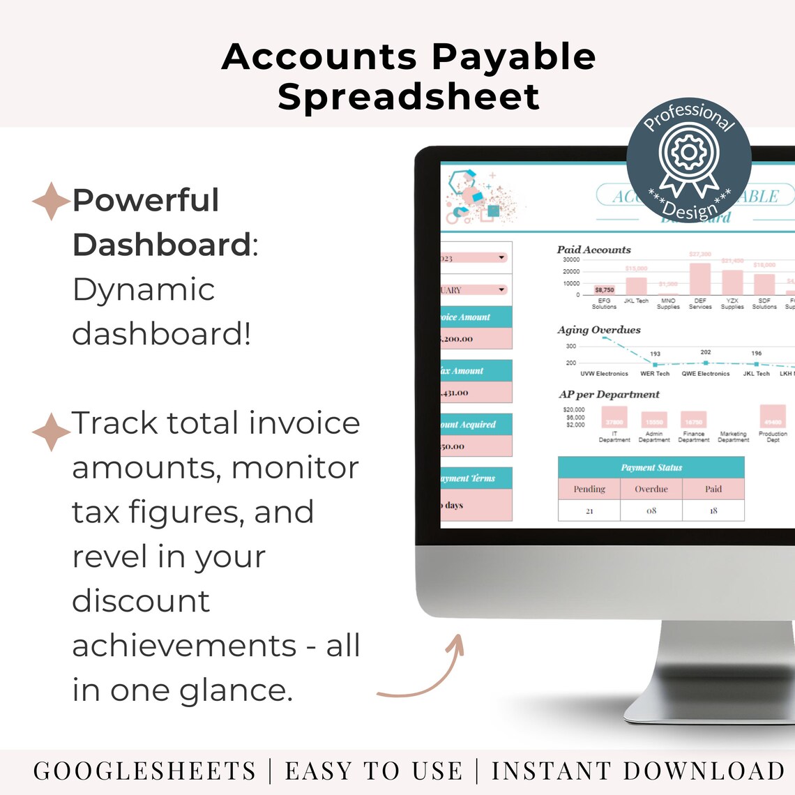 Accounts Payable Sheet Template AP Google Sheets Accounting Template A Accounts Payable Sheet Template AP Google Sheets Accounting Template A