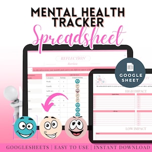 Mental Health Tracker Google Sheets This is a Great Mental Health Planner and Self Care Google Sheets Spreadsheet for Kids Teens and Adults