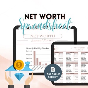 Net Worth Tracker: Financial Dashboard Spreadsheet (Google Sheets)