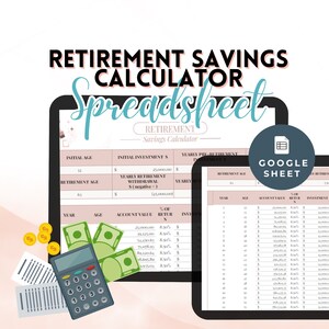 Retirement Savings Planner: Early Retirement Google Sheet Template