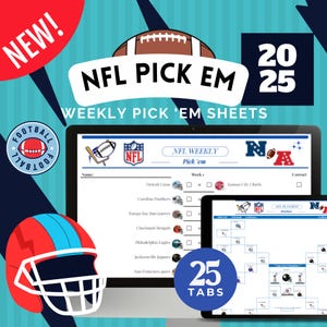 Football Weekly Pick&#39;em Pool With Points Printable Sheet Pro Football Bet Tracker Spreadsheet Printable Weekly 2025 NFL Football Pick Sheets