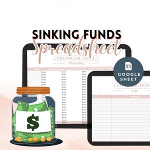 Sinking Funds Google Sheet: Savings Tracker (Digital Download)