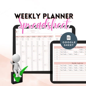 Weekly Planner: Printable Hourly Schedule Template (Google Sheets)