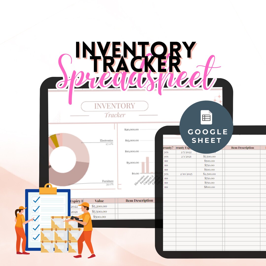 Inventory Tracker Editable Cleaning Supplies Inventory Template Simple