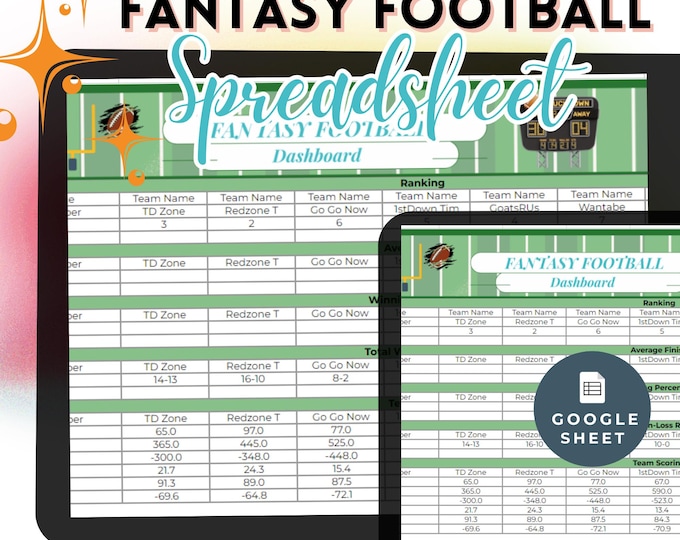 Football Spreadsheet Examples This item is unavailable - Etsy