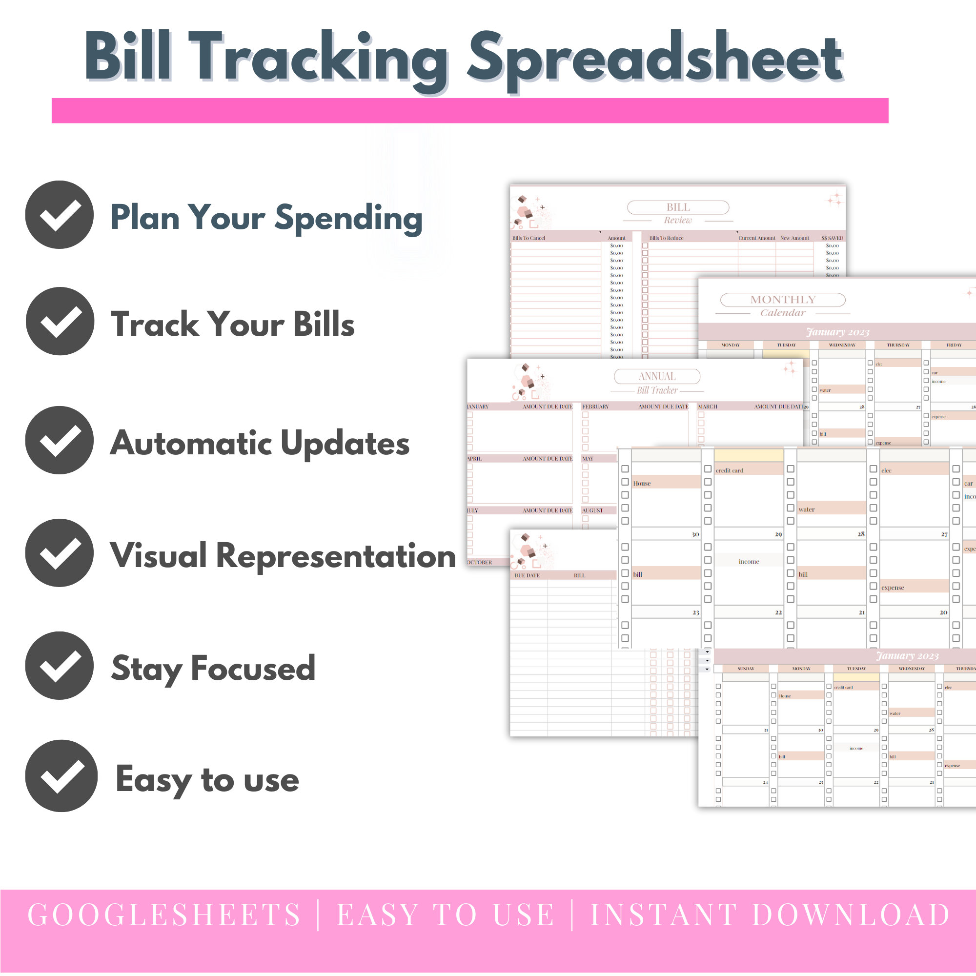 Weekly Bill Pay Template Utility Bill Template Bill Management Template Weekly Bill Pay Template Utility Bill Template Bill Management Template