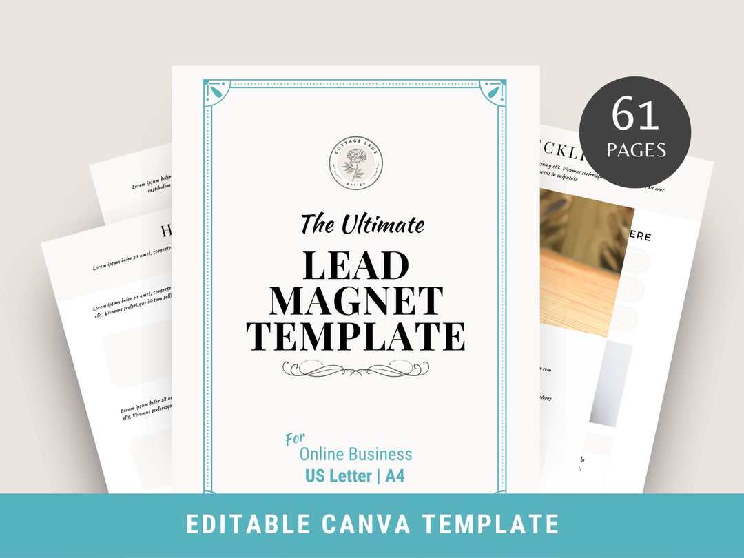 Lead Magnet Template Canva, Done for You Lead Magnet, Ebook Template ...