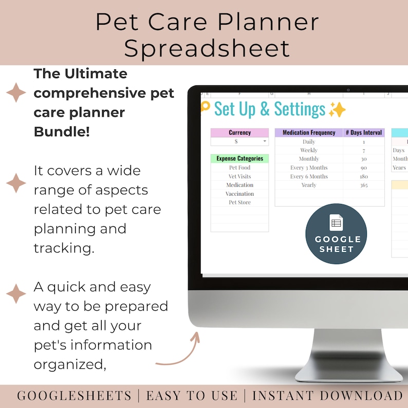 Pet Profile
Contacts
Pet Insurance
First Aid Checklist
Growth Tracker
Vet Visit Log
Vaccine Log
Medication Log
Medication Schedule
Allergy Tracker
Milestone Tracker
Training Tracker
Socialization Checklist (2pgs)