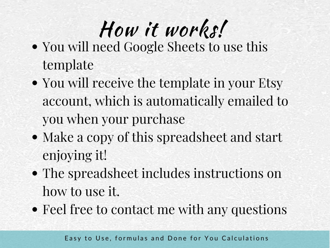 Meal Plan Spreadsheet Template Google Sheets Monthly Meal - Etsy