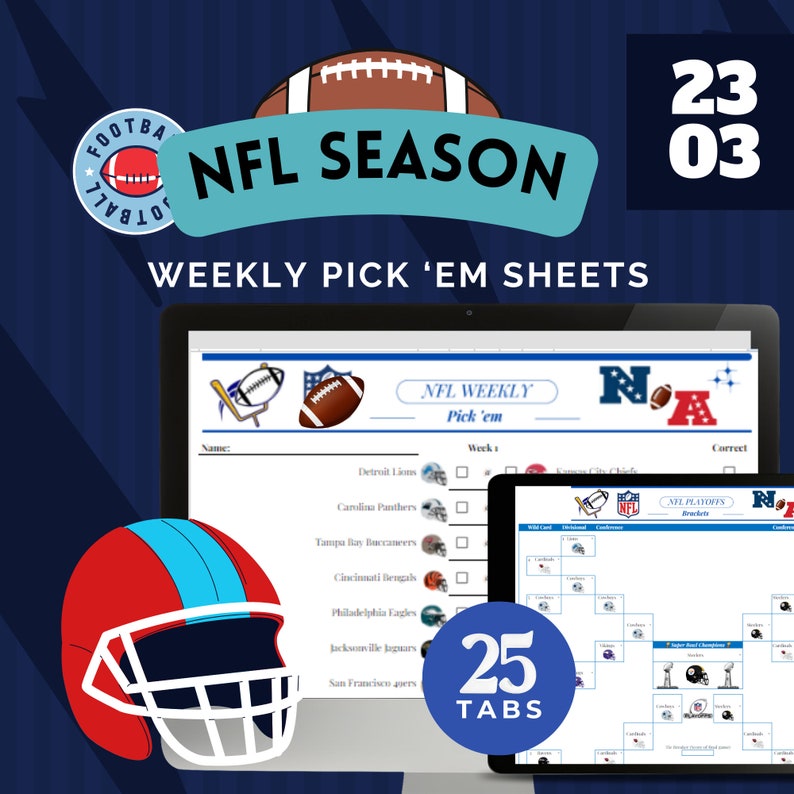 Football Weekly Pick'em Pool With Points Printable Sheet - Etsy