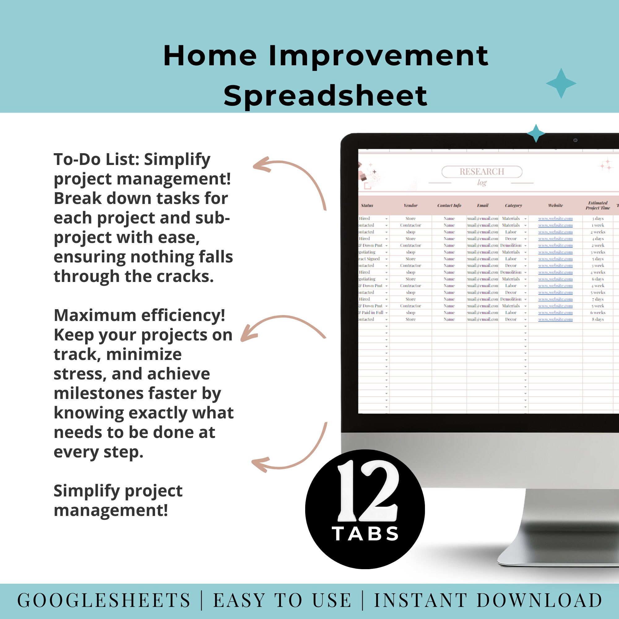 Renovation Budget Template Google Sheets Home Improvement Project Renovation Budget Template Google Sheets Home Improvement Project