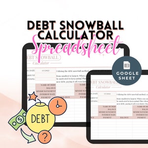 Debt Snowball Tracker Debt Snowball Calculator Google Sheets Spreadsheet Snowball Tracker Method Credit Card Payoff Template Avalanche
