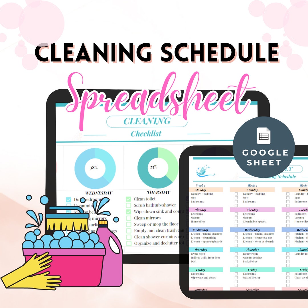 Busy Mom Cleaning Schedule Daily-weekly-monthly Cleaning Planner for ...