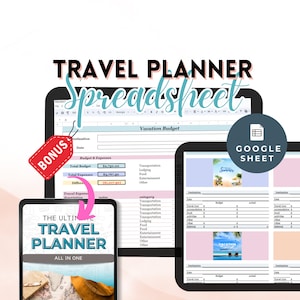 Op de afbeelding: Een Google Sheet-spreadsheet sjabloon voor het plannen van een vakantie. De spreadsheet bevat secties voor budget, uitgaven en bestemmingen. De sjabloon is ontworpen om gebruikers te helpen bij het plannen en bijhouden van hun vakantie-uitgaven.