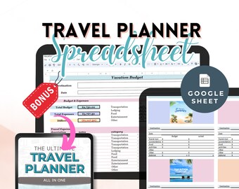 Peut inclure: Un modèle de feuille de calcul Google Sheet pour planifier des vacances. La feuille de calcul comprend des sections pour le budget, les dépenses et les destinations. Le modèle est conçu pour aider les utilisateurs à planifier et à suivre leurs dépenses de vacances.