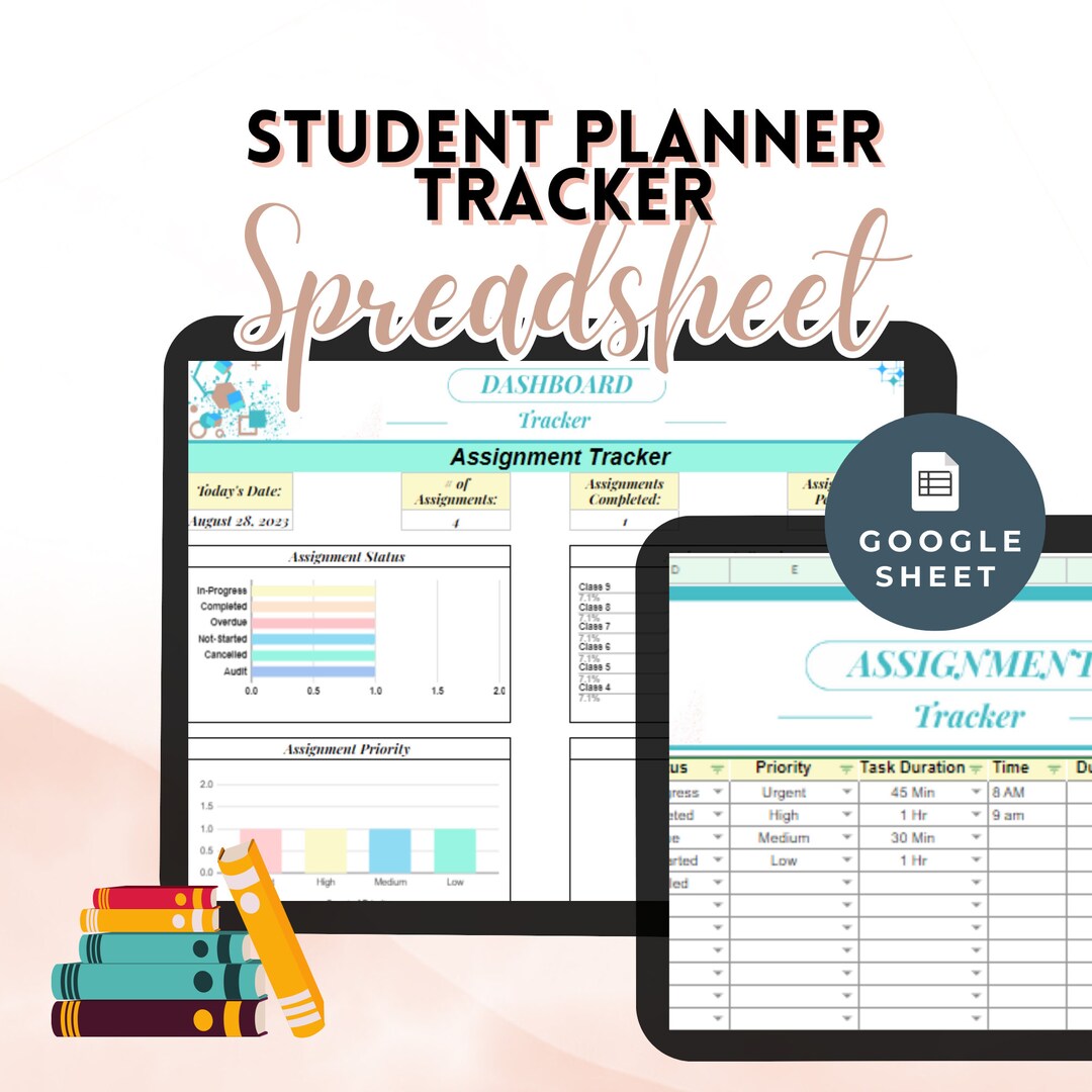 Google Sheets Study Planner for Students Course Assignment Management ...