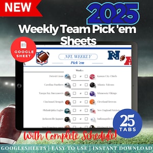 NFL Pick Sheet Pro Fußball-Wetten-Tracker Tabelle zum Ausdrucken