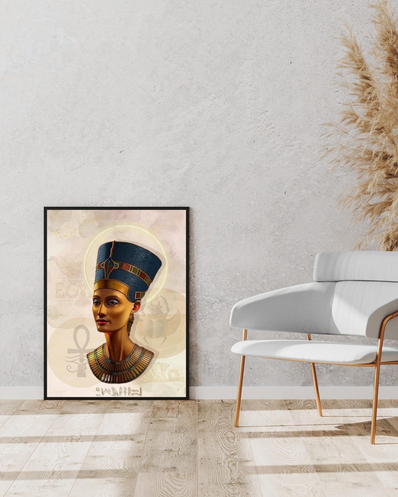 Nefertiti Wall Art Printable, Ancient Egypt Queen Poster, Egyptian ...