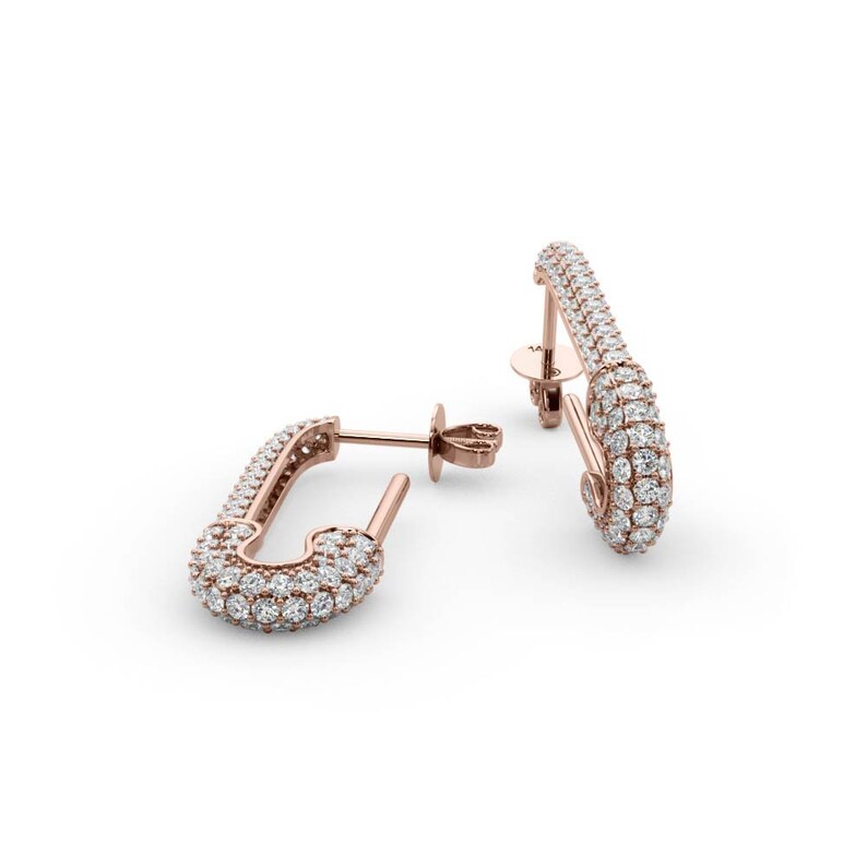 【Zoe Chicco 】14k Gold Pave Diamond Safety Pin Threader ZOECHICCO_SPE-1-