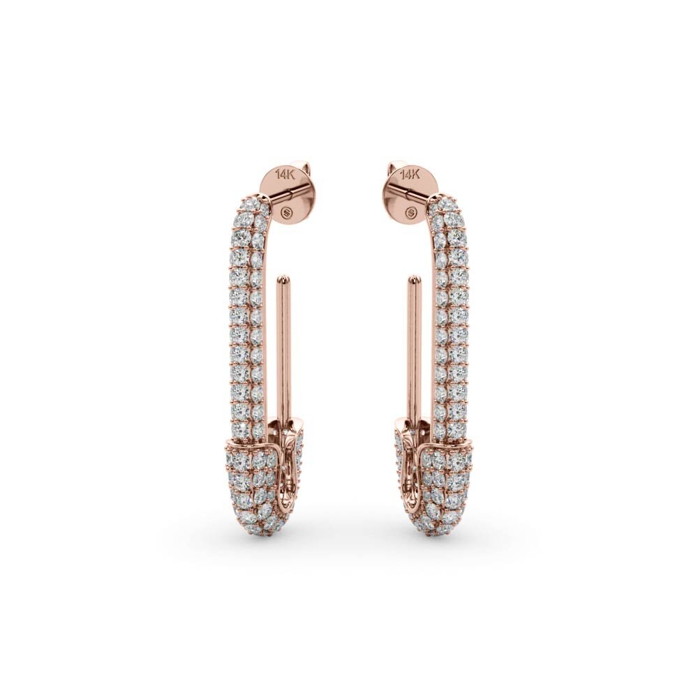 Pavé diamond safety pin earring tiffany Clearance