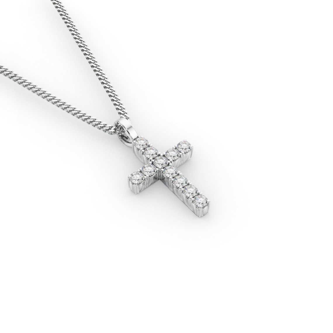 Diamond Cross Pendant 14K Gold Diamond Cross Diamond Cross Etsy