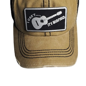 Bluegrass cotton distressed ball cap, 6 panel mesh back hat, hook and loop back hat, adjustable ball cap