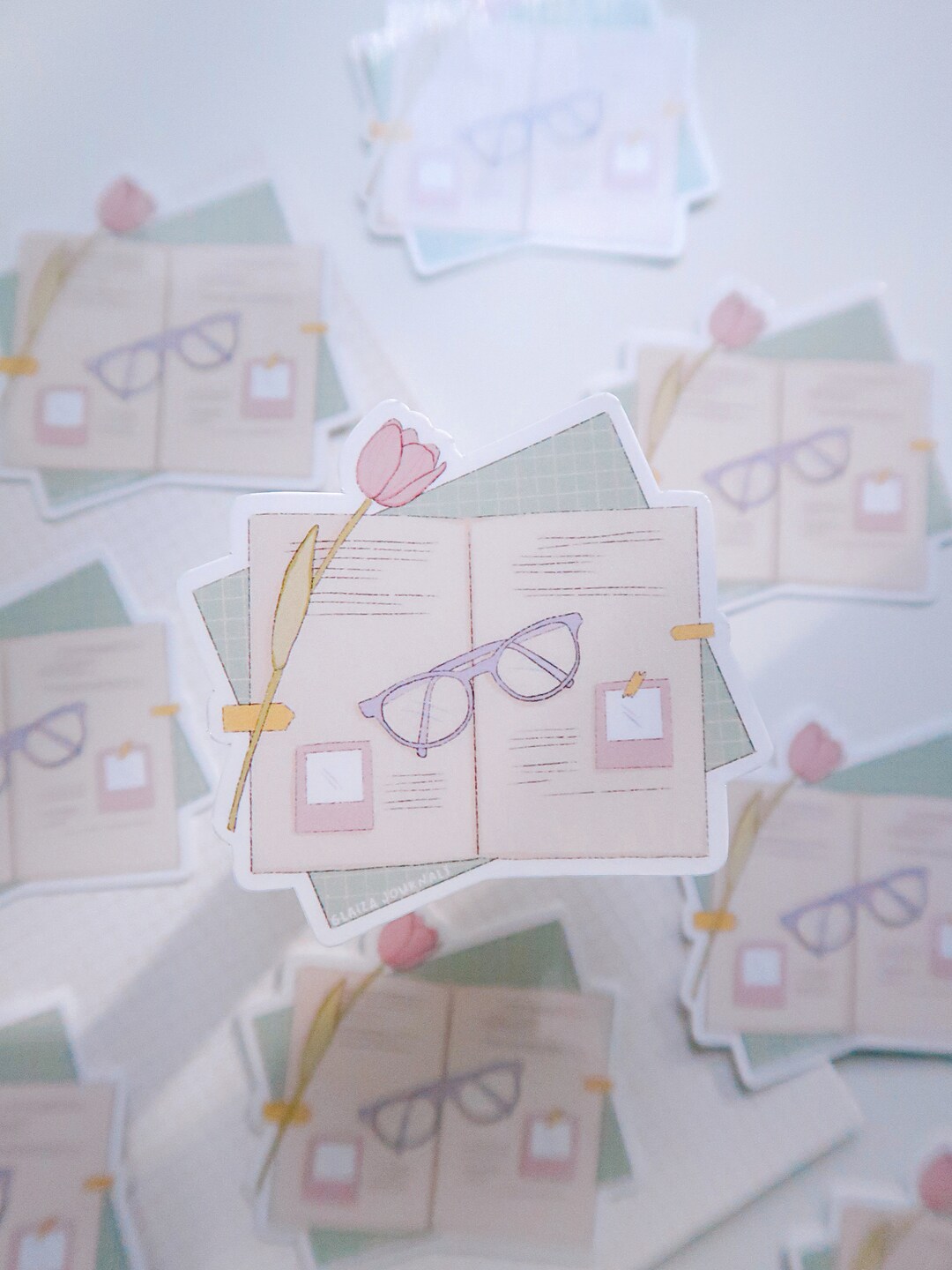 Book Notes Vinyl Sticker, Cute Notetaking Sticker, Christmas Stocking ...