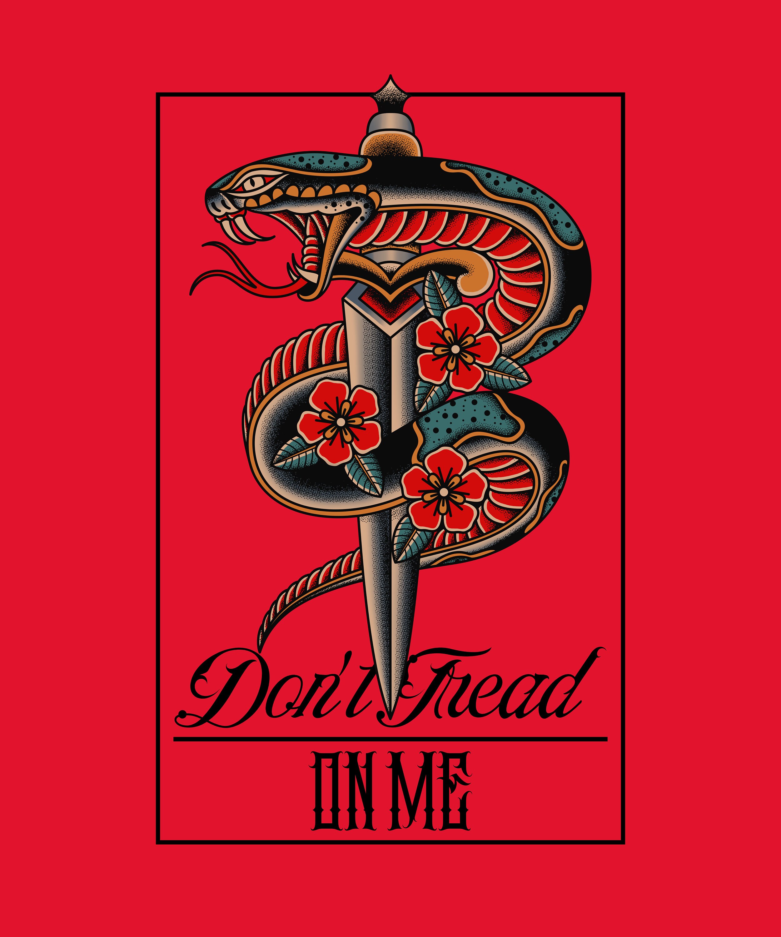 Don't Tread On Me Black Embroidered Military Patch | Velcro | Military