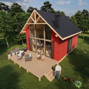 Plans architecturaux de maison de plain-pied vintage, plans de petite maison, plans de loft, plans de bungalow