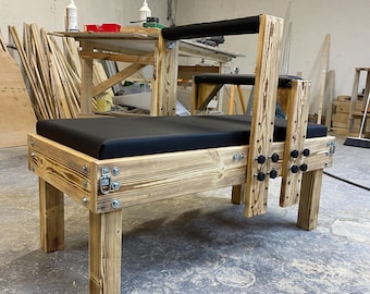 Banco de sujeción discreto: muebles para adultos, madera natural