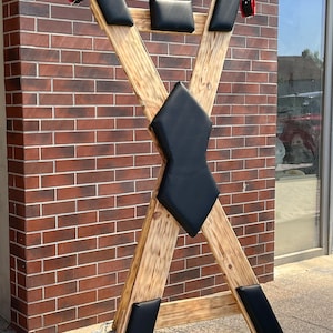 St. Andrew's BDSM Cross With Footrest. Adult Furniture for the Play