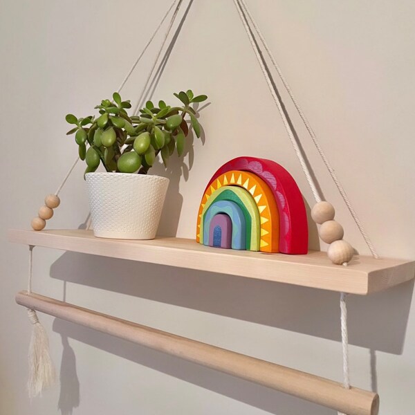 Nursery Shelf With Rail Etsy UK
