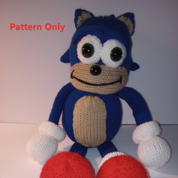 Blue Hedgehog Knit Pattern for your Addi/Centro knitting machine