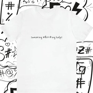 Swearing F---ng Helps tee,  Funny Adult Humour shirt, Unisex soft Jersey Short Sleeve T-Shirt