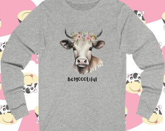 BeMOOtiful Jersey Cow Long Sleeve Shirt: Fall Fashion