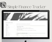 Simple Notion Finance Tracker | Notion Budget Template | Simple Aesthetic Budget Tracker