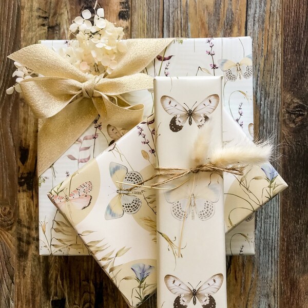 Butterfly Wrapping Paper Etsy