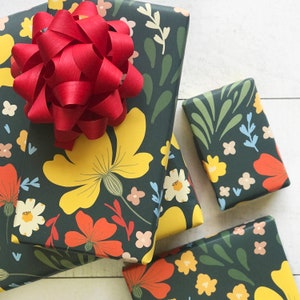 Dissolvable Wrapping Paper Wildflowers Colors Zero Waste, Sustainable, Plastic Free, Floral Wrapping Paper, Gift Wrap image 1