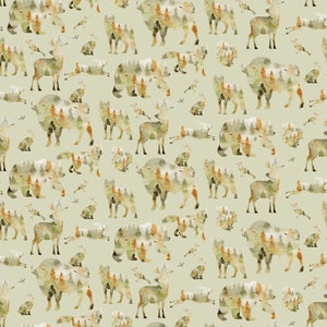 Forest Animals Wrapping Paper (Dissolvable, Father&#39;s Day, Zero Waste, Plastic Free, Eco Friendly, Birthday Gift, Dad Gift)