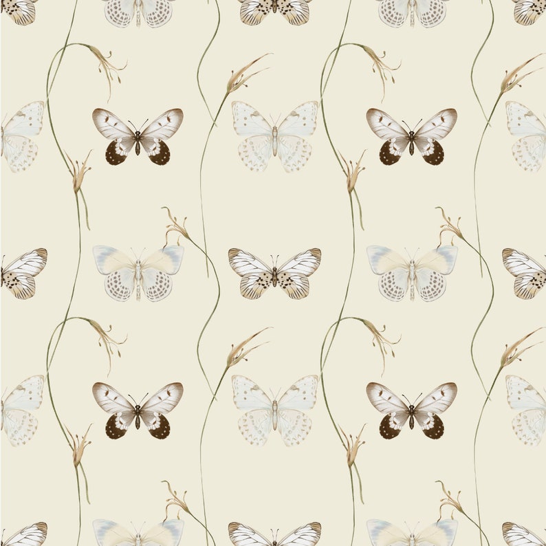 Butterflies in the Still Wrapping Paper Zero Waste, Sustainable, Plastic Free, Gift Wrap Sheets, Wrapping Paper Roll image 4