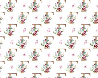 Christmas Wrapping Paper Monogram F | Thick, Luxury White Gift Wrap