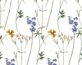 Windblown Wildflowers Wrapping Paper  (Zero Waste, Mom gift, Plastic Free, Floral Gift Wrap, Eco Friendly, Gift for Her, Flowers Pattern)