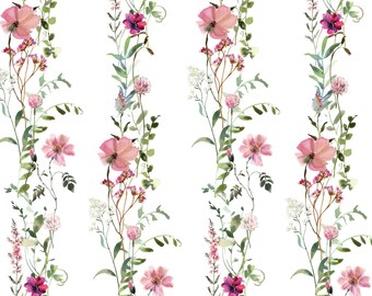 Pink Wild Flowers Wrapping Paper (Zero Waste, Dissolvable, Plastic Free, Floral Gift Wrap, Eco Friendly, Sustainable, Mother's Day)