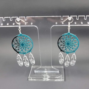 Laser Etched Dreamcatcher earrings
