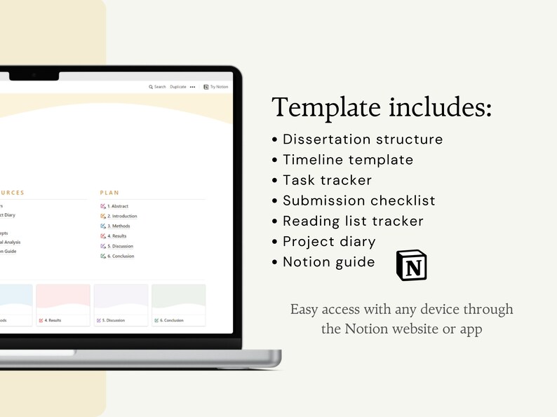Dissertation Planner Notion Template Thesis Planner Research Organiser Dissertation Planner Notion Template Thesis Planner Research Organiser