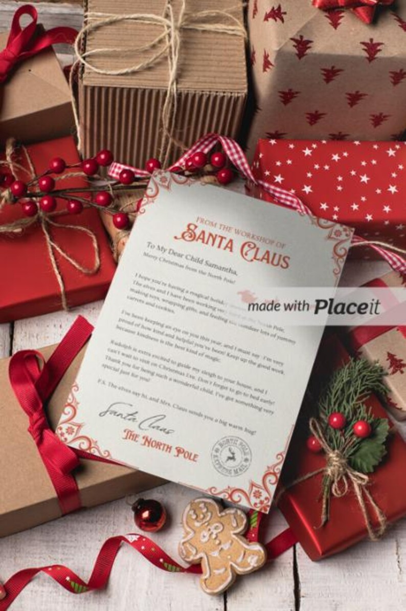 Personalized Santa Letter Template: Editable Christmas Keepsake (PDF ...