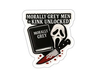 Morally Grey Men Die-Cut Sticker: Bookish Smut, Laptop Decal