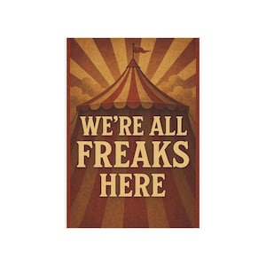 Vintage Circus Tent Print: Retro Carnival Poster, Nursery Wall Art
