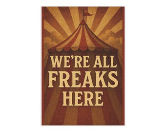 Vintage Circus Tent Print: Retro Carnival Poster, Nursery Wall Art
