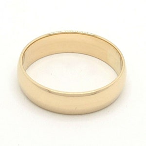 14k Solid Yellow Gold 3mm Wedding Band Ring Size 5 to 14.5